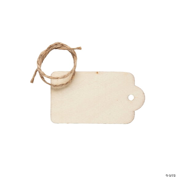 DIY Unfinished Wood Tags - 12 Pieces