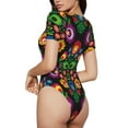 thumbnail image 2 of Easygdp Polissage Floral Traditionnel pour Maillot de Bain une Pièce pour Femmes, Ajusté, Col Rond, avec Boucle Dissimulée-TG, 2 of 7