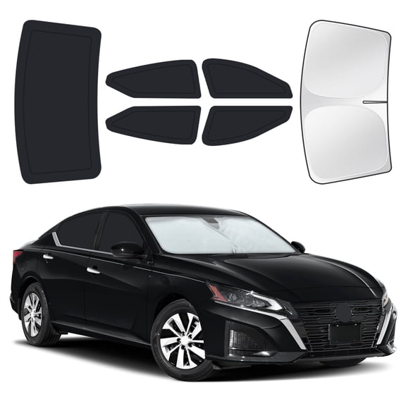 6PCS Full Car Window Sunshade Set for Nissan Altima 2019-2024, Custom-Fit Privacy Shades for Front, Side & Rear Windows, Heat-Blocking Window Covers for Camping, Travel & Daily Use