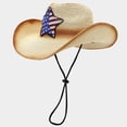 thumbnail image 2 of ibiyuan Sun Hats For Women,Summer Straw Bucket Hat For Men Women Unisex Breathable Outdoor Sun Hat Adjustable Drawstring Casual Wide Brim Beach Hat, 2 of 3