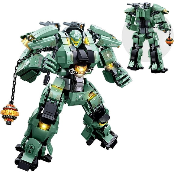 Transforming Mech Robot Building Blocks Set,Destroy Warrior City Action Mech Model Building Kit, 542 PCS Cool Robots Toys Gift for Adults and Kids Boys 6 7 8 10 