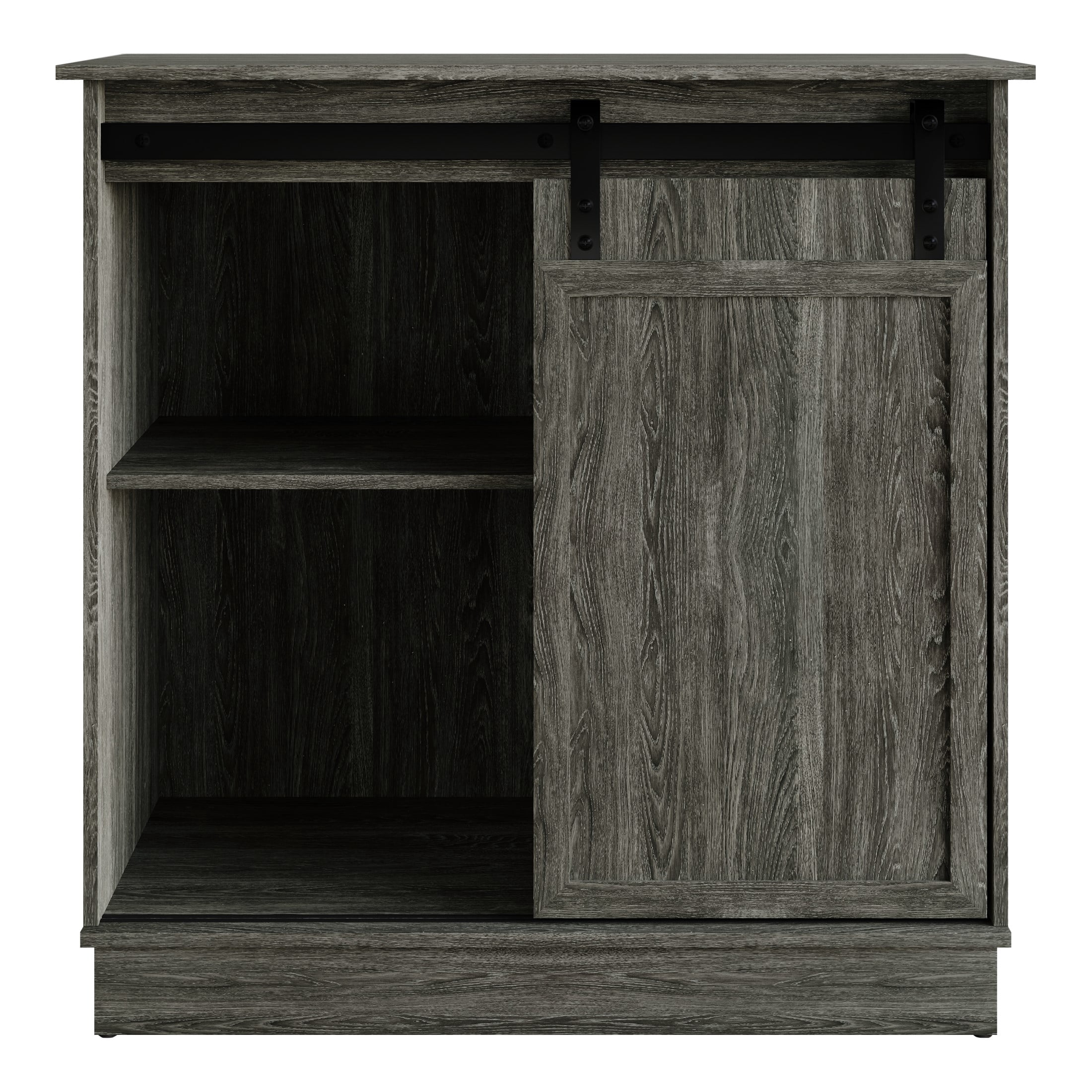 Castle Place Minimalist Sideboard Buffet Cabinet, Dark Grey
