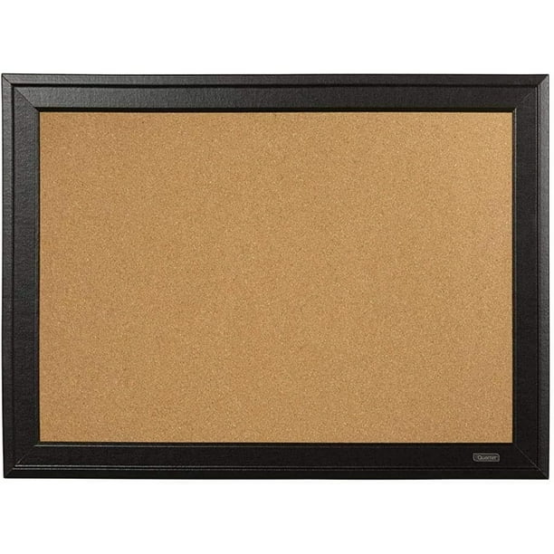 Tablero de anuncios de corcho Quartet Tablero de corcho enmarcado 11 x 17 Tablero de mensajes con marco negro (79279)