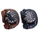 thumbnail image 1 of 2 piezas reloj ancho PU correa de cuero banda números reloj de joyería, 1 of 9