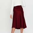 thumbnail image 4 of Sngxgn Women's Elastic Waist Stretch Bodycon Midi Pencil Skirt(Red,M), 4 of 7