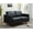 Black, variant on LeisureMod Chester Modern Faux Leather Loveseat Chair in Green Leather
