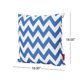 Greylin Outdoor Square Fabric Chevron Water Resistant Throw Pillow, Blue, White - image 13 of 15