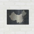 thumbnail image 3 of Luxe Metal Art 'Old World Map China' by Wild Apple Portfolio, Metal Wall Art, 16"x12", 3 of 9