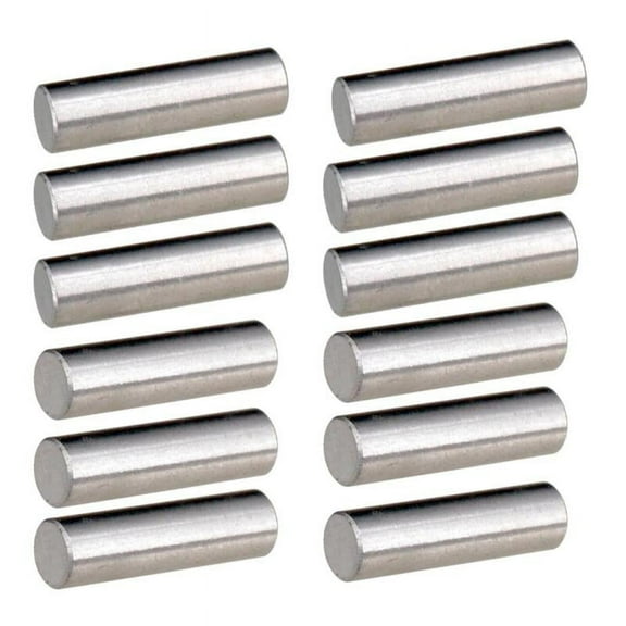 12 Pieces Alnico 5 Humbucker Pickup Polepiece Magnet Slug Rods 15mm for Electric Guitar Parts