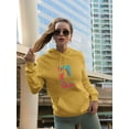 thumbnail image 2 of Unicorn Stencil Art Hoodie Women -Image by Shutterstock, Female 3X-Large, 2 of 4