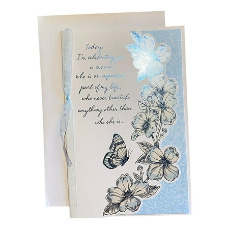 Mother's Day Greeting Card - Today, I'm celebrating you - a woman who is an important part of my life, who never tries to be anything other than who she is..., It. M. Day, with flowers