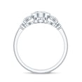 thumbnail image 2 of Rosec Jewels Certified Lab Grown Diamond Oval Engagement Ring with Accent - EF-VS Quality, 925 Sterling Silver, US 4.00, 2 of 8