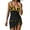 Yellow, variant on Vedolay Swimsuits For Curvy Women Women's Tie Knot Front Spaghetti Strap High Cut Bikini Set Swimsuit,Black 3XL