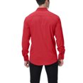 thumbnail image 3 of JUMESG Mens Dress Shirts Men's Dress Shirt Regular Fit Oxford Solid (Red,XXL), 3 of 3