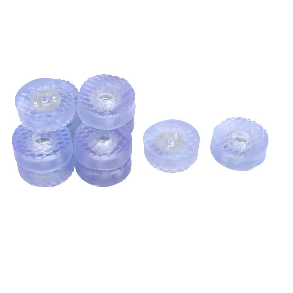 30mmx11mm Rubber Round Shape Furniture Foot Protectors Pads Clear 12pcs