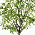 thumbnail image 4 of 5 Feet Olive Tree Artificial Indoor, Fake Topiary Silk Olive Tree with Pot and UV Resistance, Faux Silk Plant for Housewarming Home Office Garden Store Decor, 4 of 6