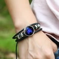 thumbnail image 4 of Leather Bracelet Bangle For Men Woman with Signs of the Astrology Luminou 20244, 4 of 8