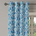 thumbnail image 2 of Ambesonne Floral Grommet Curtain, Middle Eastern Nature, 50" x 72", Blue Navy and Green, 2 of 6
