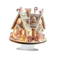 thumbnail image 3 of CUTICATE Xmas Gingerbread House Statue Christmas Decoration for Winter Display Indoor, 3 of 8