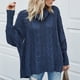 thumbnail image 5 of Pntutb Moda Mujer Casual Cable Pullover Manga murciélago Suéter de cuello alto suelto para mujer Pntutb Pntutb-4890, 5 of 9