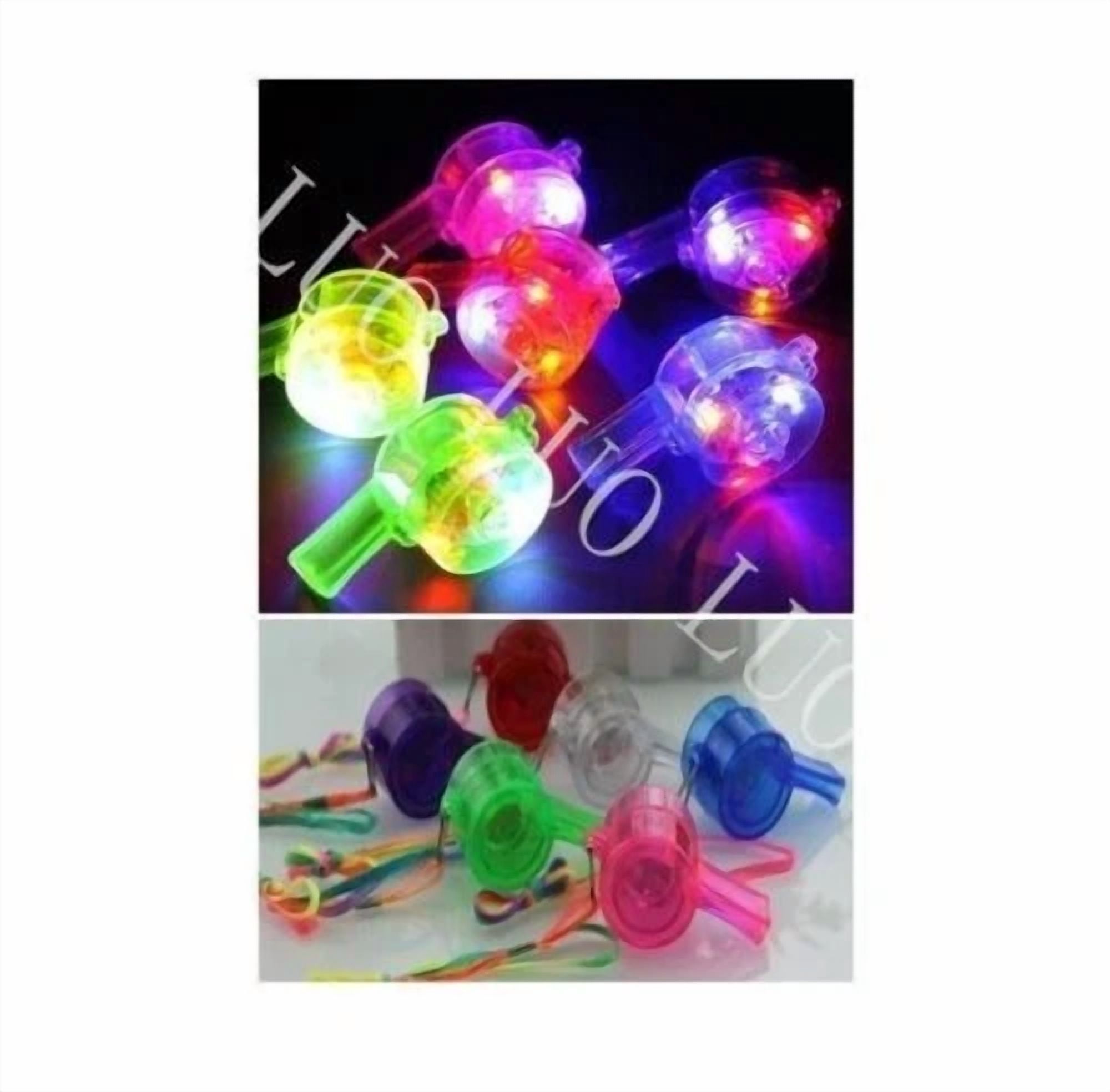 BUTTERFLY- 8 Pcs Light Up Whistles Led Flashing Blinking Favors Rave Lanyard Whistle
