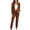 Brown, variant on Women's 2-Piece Athletic Sweatsuit Set Long Sleeve Sportswear Outfit Comfort Casual