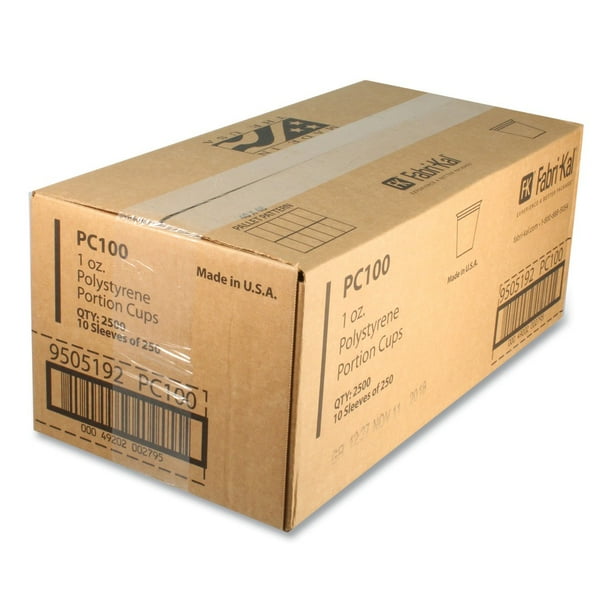Portion Cups, 1 oz, Translucent, 250/Sleeve, 10 Sleeve/Carton Portion Cups, 1 oz, Translucent, 250/Sleeve, 10 Sleeve/Carton