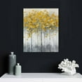 thumbnail image 4 of Nawypu  Bedroom Abstract Canvas Wall Art: Gold Modern Landscape Picture Autumn Yellow Forest Painting Contemporary Nature Scenery Tree Print Gray Rustic Vertical Artwork, 4 of 4