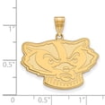 thumbnail image 2 of 14k Gold LogoArt University of Wisconsin Badger Large Pendant Q4Y061UWI, 2 of 3