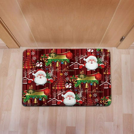

Cglfd Christmas Cartoon Home Door Mat Absorbent Mat Living Room Kitchen Floor Mat