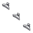 thumbnail image 3 of maskred Pinces à Griffes Mode Grand Style Simple Pratique Style Simple Robuste Accessoires Exquis Barrettes pour Femmes Noir Foncé/arc 3Ensemble, 3 of 6