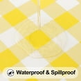 thumbnail image 3 of decorUhome Fitted Checkered Tablecloth, Vinyl Round Table Cloth for 36"-44" Tables, Waterproof Buffalo Plaid Table Cover, Yellow and White, 3 of 8