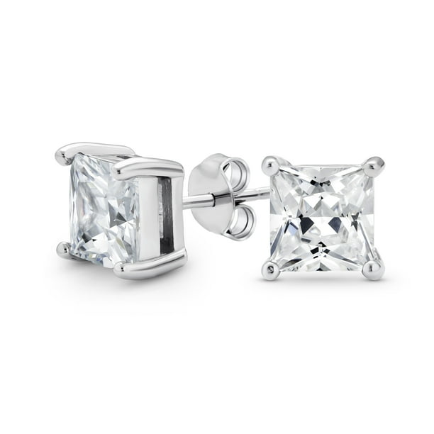 Princess cut clearance cz earrings