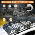 thumbnail image 7 of M optimized Roof Basket Cargo Carrier, 64"x39"x6" Universal 200LB Heavy Duty Roof Rack Basket with 15 Cubic Ft Waterproof Bag, Cargo Net, Ratchet Straps, Rooftop Cargo Carrier Luggage Holder, 7 of 7