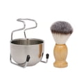 thumbnail image 4 of Ensemble de Rasage pour Hommes Brosse à Raser+bol à Savon+base de Rasage pour Poils du Visage Kit de Rasage pour Barbe, 4 of 7