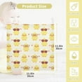 thumbnail image 3 of SKYSONIC Cute Yellow Duck with Glasses Baby Muslin Washcloths Face Towel, 3 Pack Burp Cloths Cotton Wipes Infant Wash Cloth for Newborn Boys Girls 12"x12", 3 of 7