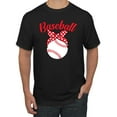 thumbnail image 1 of Wild Bobby, Cute Baseball Mom Ribbon Gift, Mother's Day, Men Graphic T-Shirt, Black, Small, 1 of 3