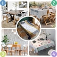 thumbnail image 4 of Blue Gold Wave Marble Pattern Rectangle Tablecloth 60"x84",Waterproof Polyester Rectangle Table Cloth, Wipeable Spillproof Polyester Tablecloth for Dining, Camping, Indoor and Outdoor, 4 of 5