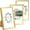 Gold, variant on 5x7 Picture Frame Set of 3, Made of High Definition Glass for 5 x 7 White Frames, Wall and Tabletop Display Thin Border Photo Frame for Home Décor