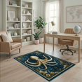 thumbnail image 2 of ODIKA Octopus Koi Vintage Nautical Tentacle Compass Border Cartoon Non-Slip Chair-Friendly for Home Office, Gaming Room, Under Desk, 2 of 7