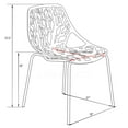 thumbnail image 7 of Modern Dining Chair - Stackable Side Chair with Chrome Legs - Nordic Style Accent Chair - Durable Polypropylene Seat, 7 of 7