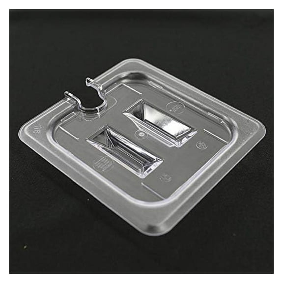 Polycarbonate GN Pan Lids 1/6 Size - Clear Food Pan Covers 7x6 inch, 6 Pack - NSF Certified, Commercial Kitchen Supplies