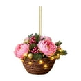thumbnail image 1 of Christmas Flower Basket Hanging Ornaments Flower Basket Pendant Acrylic Flowers Baskets Ornaments For Christmas Parties Xmas Trees Home Decor 2D Flat, 1 of 1