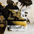 thumbnail image 5 of Manfei Gold Black Butterfly Comforter Sets Toddler Size, Aesthetic Marble Comforters & Duvets, Wild Animal Bedding Toddler Comforter Set, Microfiber Room Decor, 2-Piece Reversible, 5 of 7