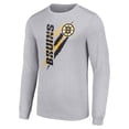 thumbnail image 2 of Men's Starter Heather Gray Boston Bruins Color Scratch Long-Sleeve T-Shirt, 2 of 3