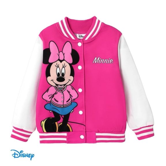 Disney Disney Mickey et Ses Amis Blouson Bomber Léger à Blocs de Couleur pour Tout-Petit/enfant Fille à Imprimé de Lettres