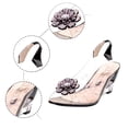 thumbnail image 6 of IUJSOY Womens Sandals Clear Wedges Heels Peep Toe Flower Rhinestone Slingback Sandals Pumps, 6 of 6