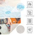 thumbnail image 4 of Toilet Rug U-Shaped Bathroom Rugs Non-Slip Soft Plush Machine Washable Contour Bath Mat Fashionably Dressed Snowmen 24x20, 4 of 9