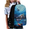 thumbnail image 2 of Uorisanigo Blue Turtle 17 inch Kids Backpack for School Lightweight Durable Casual Daypack Preschool Elementary Kindergarten BookBag for School, Camps and Travel, 2 of 6