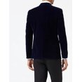 thumbnail image 3 of Men’s Velvet Blazer Classic Smart Casual Tailored Fit Wedding Suit Jacket, 3 of 5